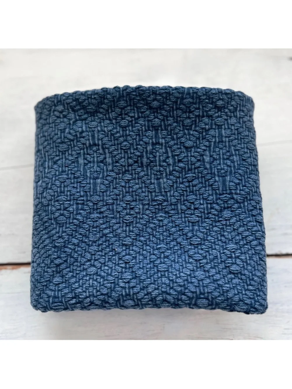 Pottery Barn Blue Textured Lumbar Pillow